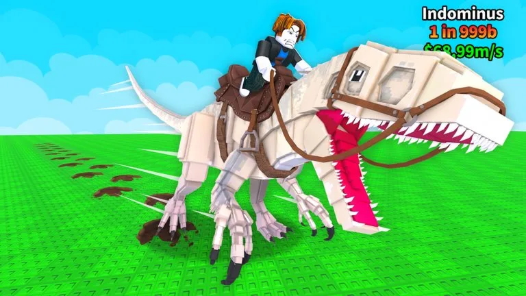 Official Ride a Dino screenshot from the Roblox media gallery